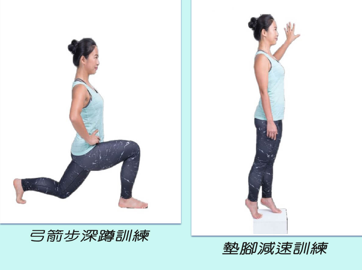#預防膝蓋傷害~弓箭步深蹲&墊腳減速動作訓練(摘錄自:早安健康)